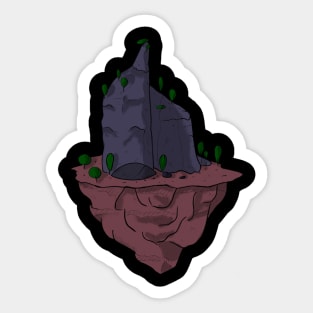 A floating island Sticker